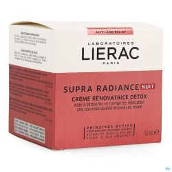 Lierac supra radiance creme nuit    pot  50ml