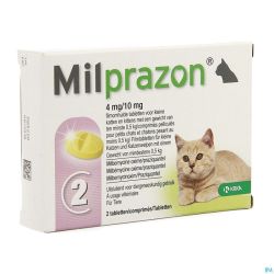 Milprazon 4mg/ 10mg Chat +0,5kg Comp 1x2