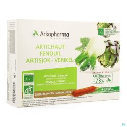 Arkofluide artichaut fenouil bio amp 20