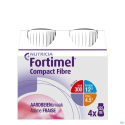 Fortimel compact fibre fraise 4x125ml