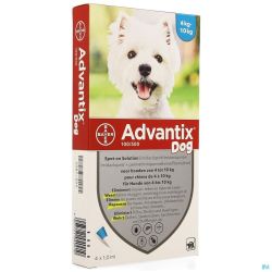 Advantix 100/ 500 chiens    4<10kg fl  4x1,0ml