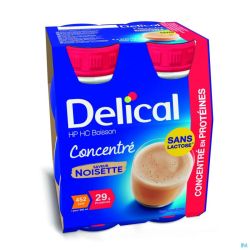 Delical hp hc boisson conc. noisette    4x200ml