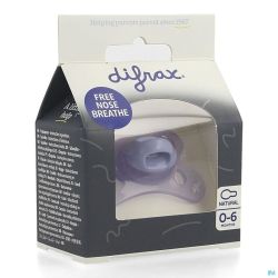 Difrax sucette dental 0-6 m uni/pure rose/blossom