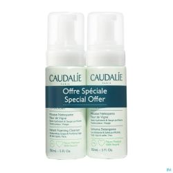 Caudalie vinoclean mousse nett.fleur vigne 2x150ml