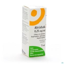 Altriabak 0,25mg/ml gutt oculaires fl 5ml