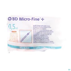 Bd microfine+ ser.ins. 0,5ml 29g 12,7mm  10 324824