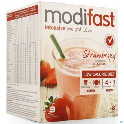 Modifast intensive strawberry flav.milkshake 8x55g