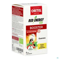 Ortis red energy citron gingembre bio shots 4x15ml