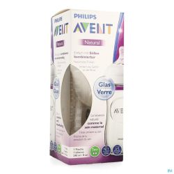 Philips avent natural 2.0 biberon 240ml verre