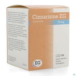 Cinnarizine eg caps  100 x 75 mg