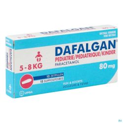 Dafalgan pediatrique  80mg suppo  12