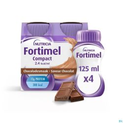 Fortimel Compact 2.4kcal Chocolat 4x125ml