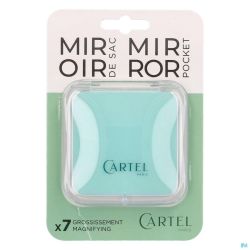 Vitry Miroir Sac Carre Vert 8,5cm Grossis 7