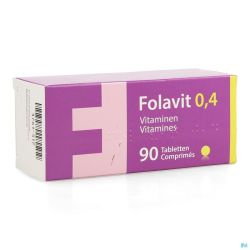 Folavit 0,4mg    comp 90x0,4mg nf   cnk 4421-087