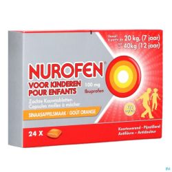 Nurofen enfant 100mg caps molles a macher 24