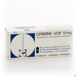 Cetirizine ucb comp pel. 40 x 10 mg