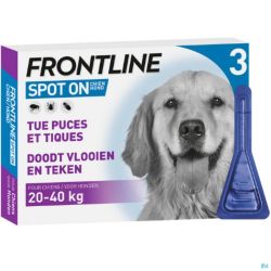 Frontline spot on chien 20-40kg    pipet 3x2,68ml