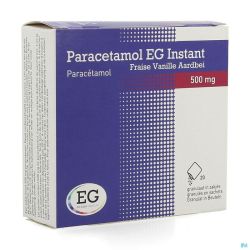 Paracetamol eg inst.500mg vanille-fraise    sach20