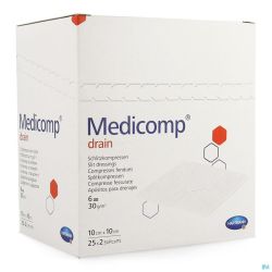 Medicomp drain cp ster    10x10cm 25x2 4215356