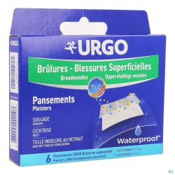 Urgo brulures superficielles wtp pansement 5x7cm 6