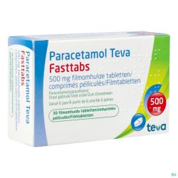 Paracetamol teva fasttabs comp pell  30 x 500mg