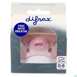 Difrax sucette natural 0-6m spec edit rose quartz