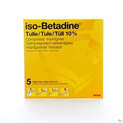 Iso betadine tulles compr  5 10x10