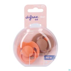 Difrax dynamic sucette 18m+ prime granola/orange 2