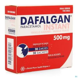 Dafalgan instant vanille fraise gr sach 20x 500mg