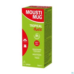 Moustimug tropical maxx spray 50% deet 75ml
