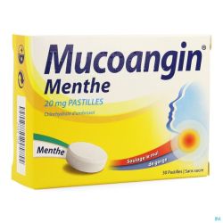 Mucoangin menthe past a sucer 30x20mg