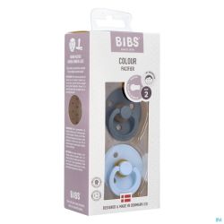 Bibs 2 tetine duo iron baby blue