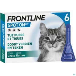 Frontline spot on chat 10% pipet 6x0,50ml