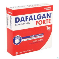 Dafalgan forte 1g comp efferv. 20