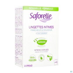Saforelle lingettes flushable 10