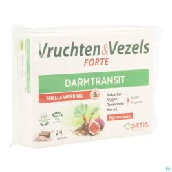 Ortis fruits & fibres forte    cubes 24