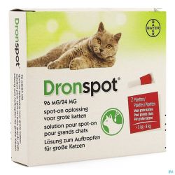 Dronspot 96mg/24mg spot-on chat grand >5-8kg pip 2