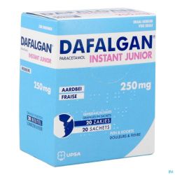 Dafalgan Instant Junior Fraise 250mg Gran Sach 20