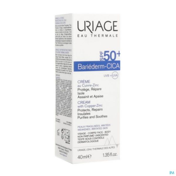 Uriage bariederm cica creme ip50+    40ml