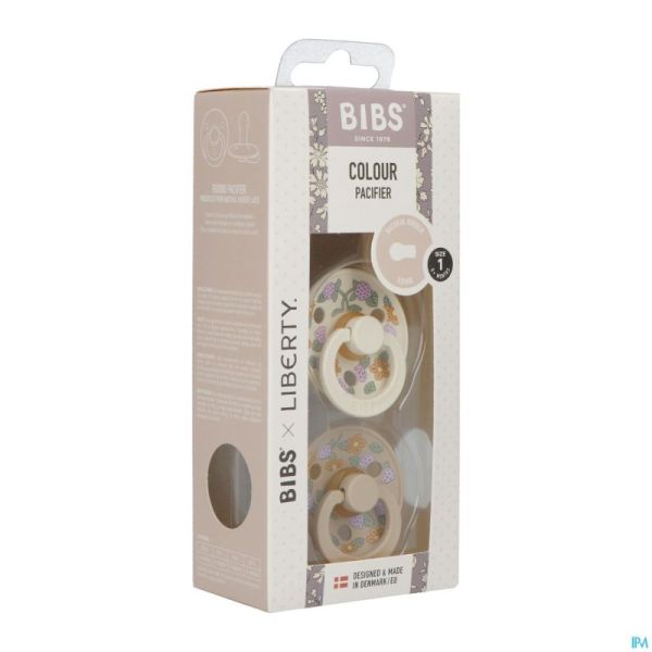 Bibs 1 sucette duo liberty garden strawber.ivory 2
