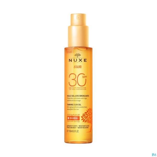 Nuxe sun huile solaire or spf30 150ml