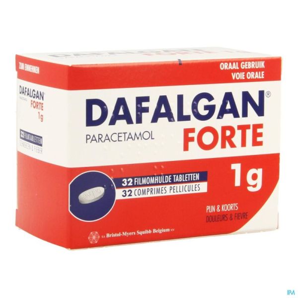 Dafalgan forte 1g impexeco comp pell 32 x 1g pip