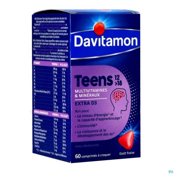 Davitamon teens fraise    comp 60