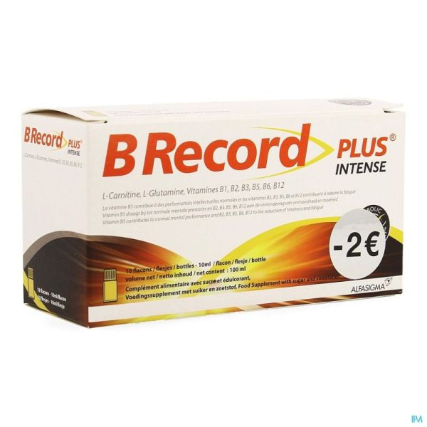 B Record Intense Fioles 10x10ml Promo -2€