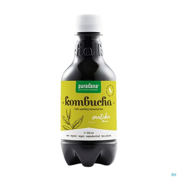 Purasana vegan kombucha matcha bio    330ml