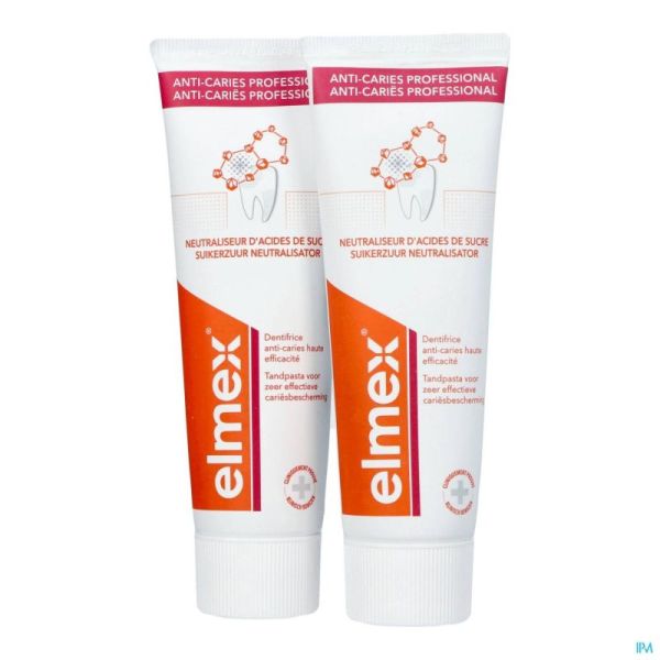 Elmex anti caries professional dentifrice   2x75ml