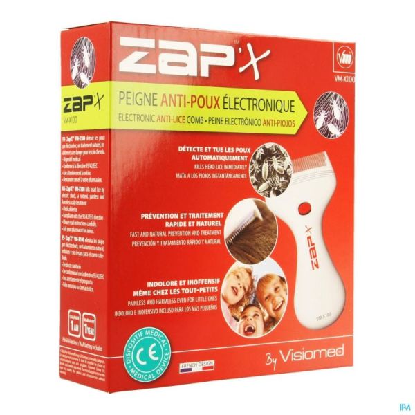 Zap'x Peigne Poux Electrique Z100