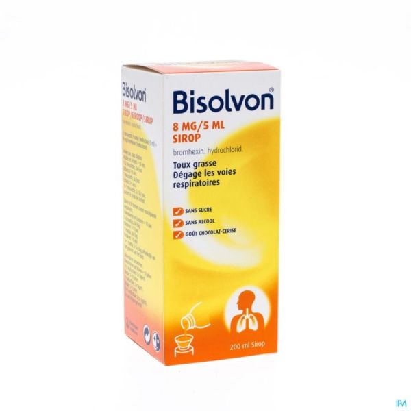 Bisolvon sir 1 x 200 ml  8mg/5ml