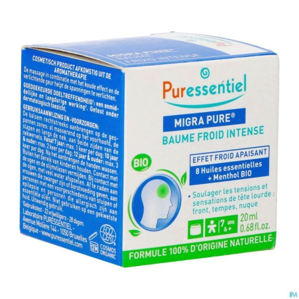 Puressentiel migra pure baume froid intense 20ml