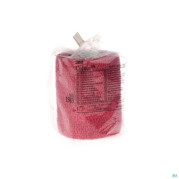 Coban 3m bandage el. red roul.  7,5cmx4,57m 1583/r